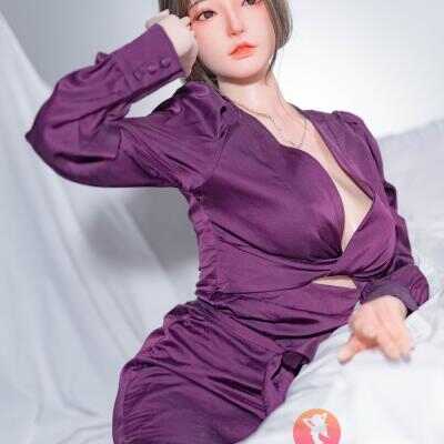 SHEDOLL 花音 158cm｜C杯臥房輕熟女 · 深V紫睡袍｜蜜桃嬌體暗香｜髮絲盈腰+溫感搖顫｜專屬解慾人妻偶