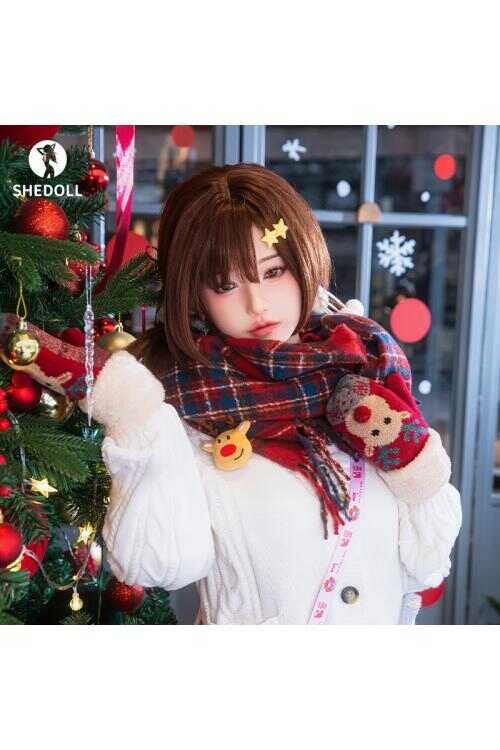 SHEDOLL 蘇星冉(ソ セイネン) 158cm クリスマス天使 · Cカップ冬コート&チェックスカート · 純欲巨尻 · 発熱軽量ボディ+振動マン · 専属性幻想ギフト