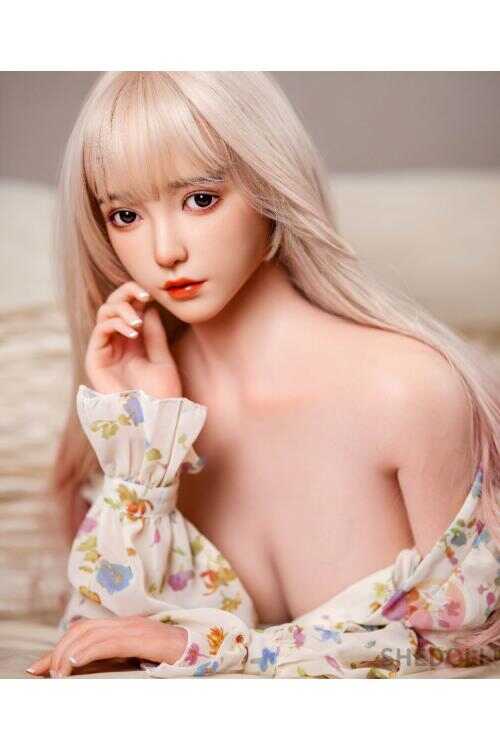 SheDoll 楚玥(チュユエ)158cm 純欲系ドール - Cカップ白肌×ピンク金髪｜オフショル花柄ドレスの挑発｜秘部カスタマイズ対応