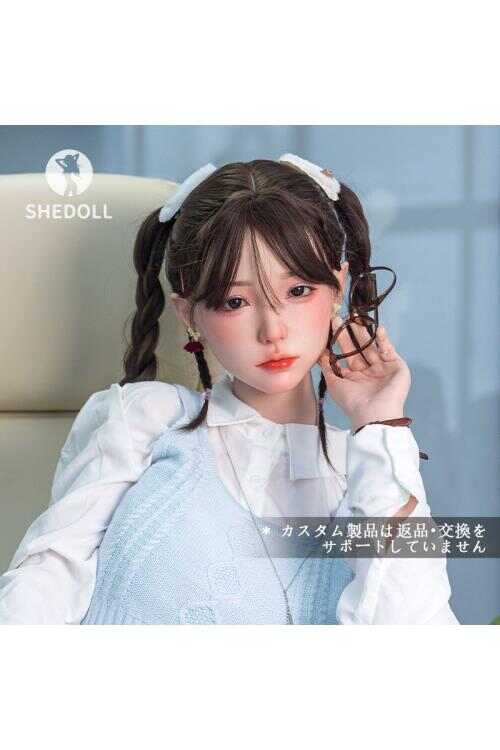 SheDoll 楚玥(チュユエ)165cm オフィス痴女 - Eカップニットワンピ｜55cm圧迫白タイツ｜赤縁メガネ発情スイッチ