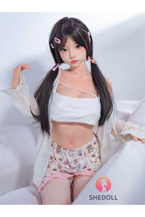 SHEDOLL ルオ イ 148cm | Dカップ | 花柄ドレス風 | 小柄巨乳細腰 | 加熱ボディ+植毛カスタム | 純欲系ガールフレンド